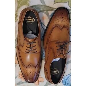 Men's GIFENNSE Brown Leather Oxford Dress Corporate Office Evening Shoes Size 13